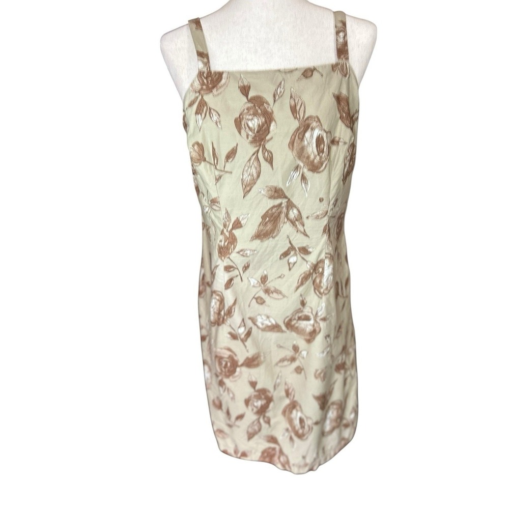 Large Print Floral Overall Jumper Summer Dress Cotton Size M Granola 90's